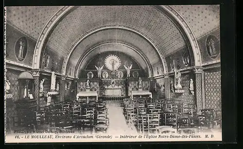 AK Le Moulleau, Intérieur de l`Eglise Notre-Dame-des-Passes