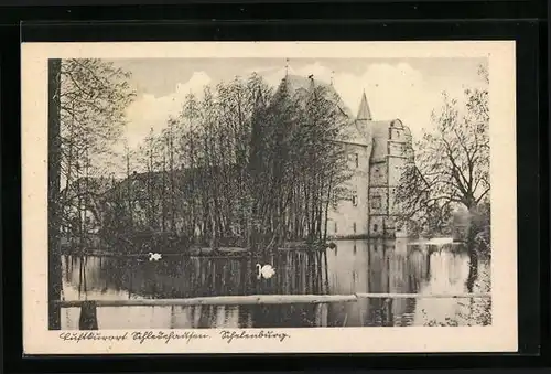 AK Schledehausen, Schelenburg vom Wasser gesehen