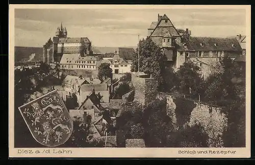 AK Diez a. d. Lahn, Schloss und Rezeptur, Wappen der Stadt