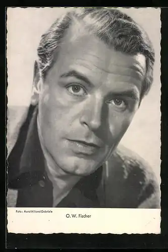 AK Schauspieler O.W. Fischer Nahaufnahme vom Gesicht