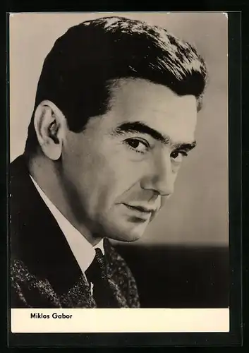 AK Schauspieler Miklos Gabor im Halbprofil