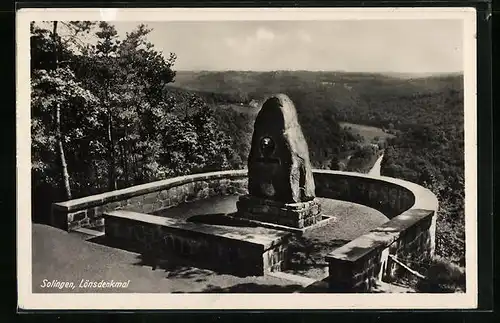 AK Solingen, Lönsdenkmal, Blick über die Landschaft