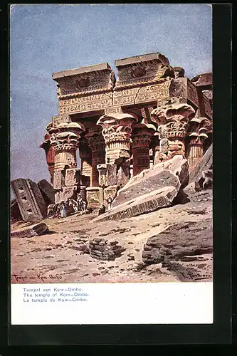 Künstler-AK Friedrich Perlberg: Tempel von Kom-Ombo