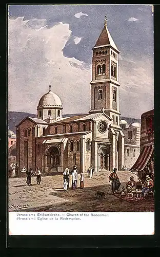 Künstler-AK Friedrich Perlberg: Jerusalem, Eglise de la Rédemption
