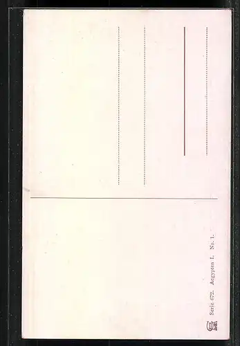 Künstler-AK Friedrich Perlberg: Kamelreiter bei der Sphinx