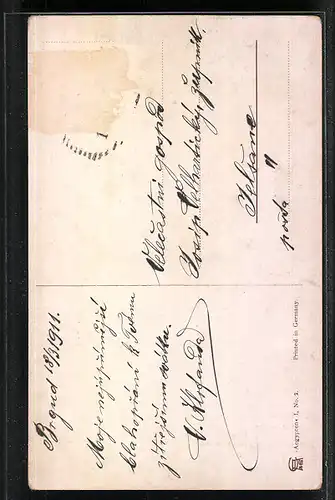 Künstler-AK Friedrich Perlberg: Une scène du soir sur le Nil