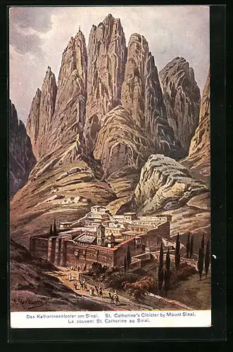 Künstler-AK Friedrich Perlberg: Le couvent Ste. Catherine au Sinai