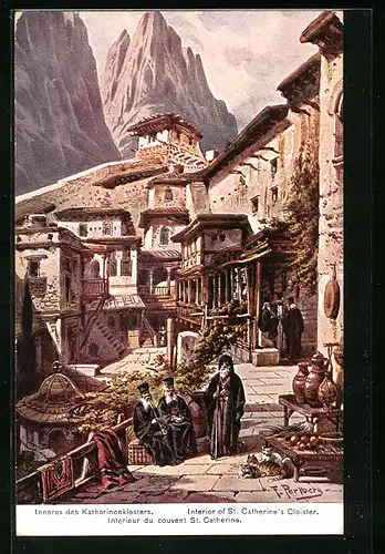 Künstler-AK Friedrich Perlberg: Intérieur du couvent Ste. Catherine au Sinai