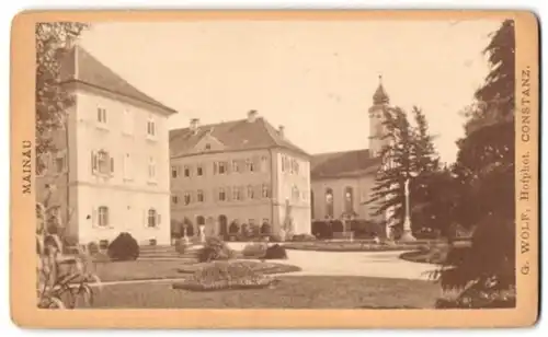 Fotografie G. Wolf, Constanz, Ansicht Mainau, Blick auf das Schloss