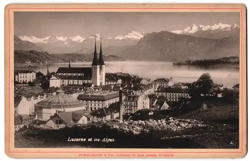 Fotografie Schroeder & Cie., Zürich, Ansicht Lucerne, Blick auf die Stadt mit dem Bourbaki Panorama