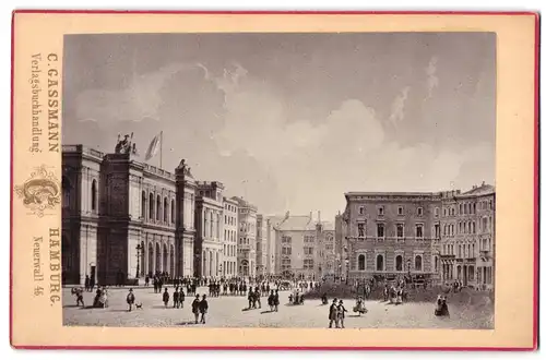 Fotografie C. Gassmann, Hamburg, Neuerwall 46, Ansicht Hamburg, Blick auf den Platz mit der Hamburger Börse