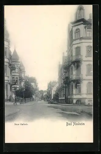 AK Bad Nauheim, Neue Karlsstrasse mit Villen