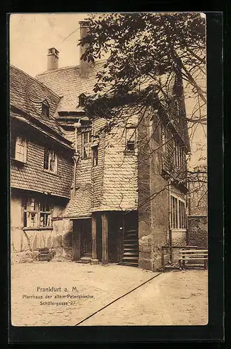 AK Frankfurt a. M., Pfarrhaus der alten Peterskirche, Schäfergasse 27