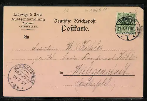 Lithographie Bremen, Rathskeller im Rathaus