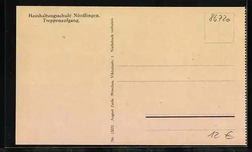 AK Nördlingen, Haushaltungsschule, Treppenaufgang