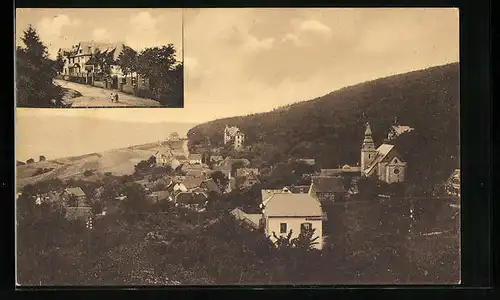 AK Eppenhain i. Taunus, Ortsansicht mit Hotel Rossert