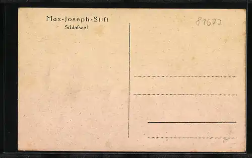 AK München-Bogenhausen, Max-Joseph-Stift, Schlafsaal, Mühlbaurstrasse 15