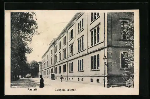 AK Rastatt, Blick zur Leopoldkaserne