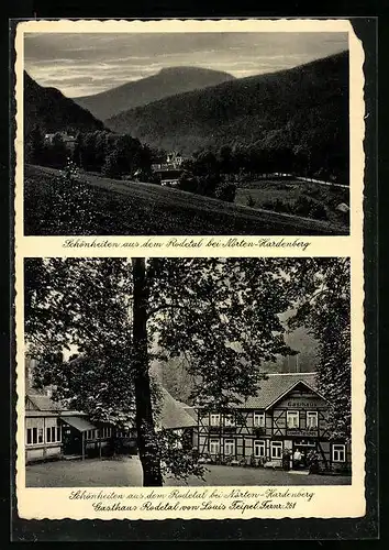 AK Nörten-Hardenberg, Gasthaus Rodetal, Panorama