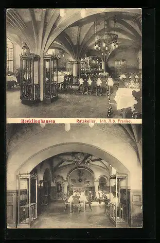 AK Recklinghausen, Gasthaus Ratskeller von A. Franke