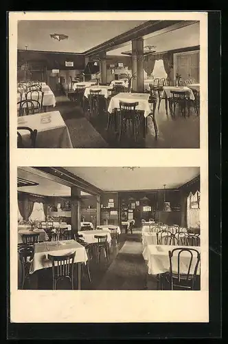 AK Bergisch-Born, Hotel Drosten, Innenansichten