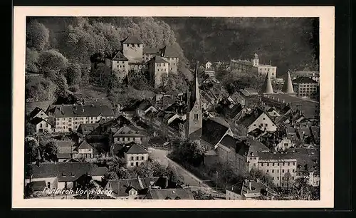 AK Feldkirch, Teilansicht mit Strassenpartie und Kirche