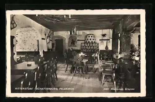 AK Feldkirch, Gasthaus Schattenburg, Ritterstube, Innenansicht