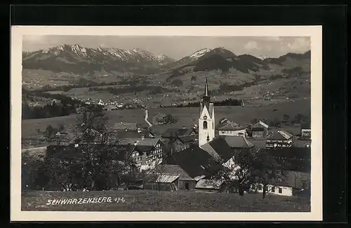 AK Schwarzenberg, Teilansicht mit Kirche