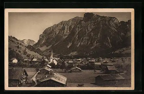 AK Mellau /Breg. Wald, Teilansicht mit Kanisfluh