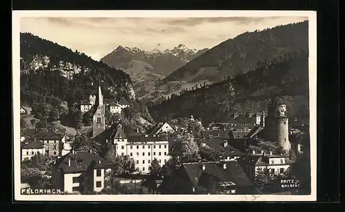 AK Feldkirch, Teilansicht mit Kirche