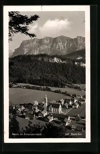 AK Bezau i. Bregenzerwald, Ortsansicht aus grosser Höhe