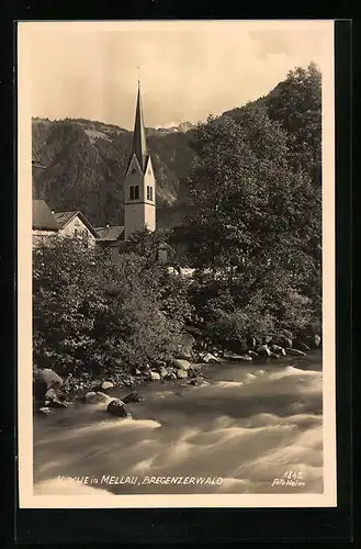 AK Mellau, Blick auf die Kirche