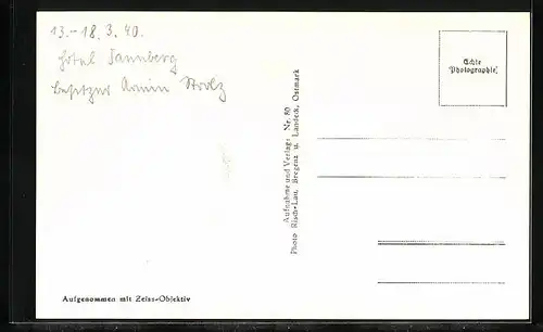 AK Schröcken, Ortsansicht bei Schnee