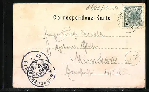 AK Schröcken, Totalansicht mit Künzelspitze