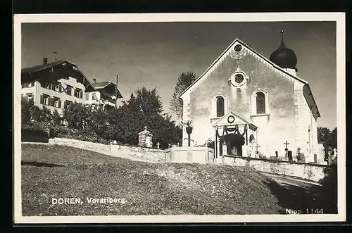 AK Doren, Ortsansicht mit Kirche