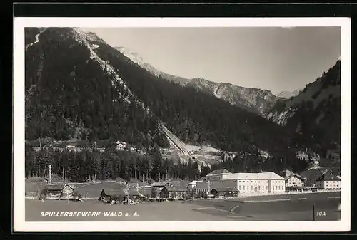 AK Wald a. Arlberg, Spullerseewerk mit Bergpanorama