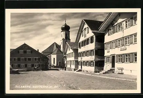 AK Sulzberg, Marktplatz mit Kirche