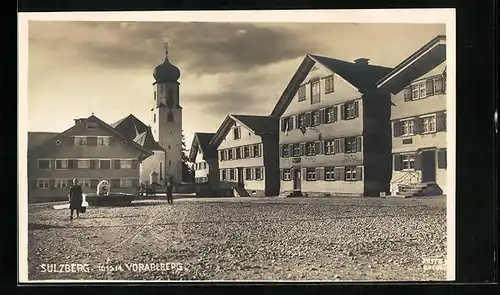 AK Sulzberg, Marktplatz mit Kirche