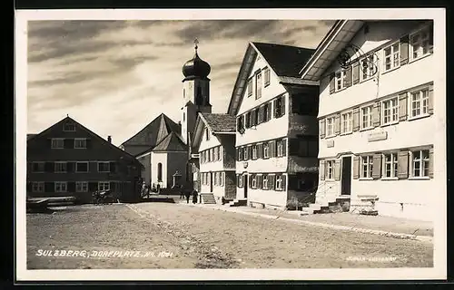 AK Sulzberg, Dorfplatz mit Kirche