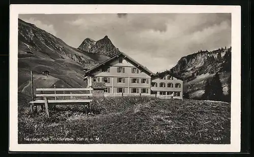 AK Nesslegg, Ortsansicht mit Widderstein