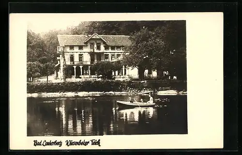 Foto-AK Bad Lauterberg, Gasthof mit Wiesenbeker Teich