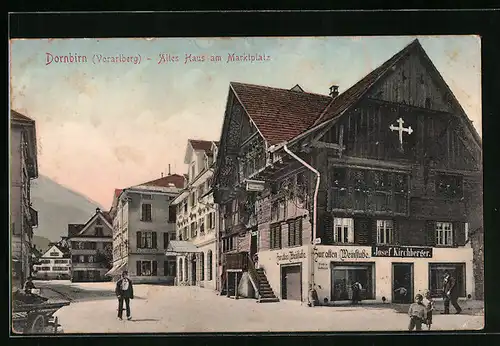 AK Dornbirn, Altes Haus am Marktplatz, Gasthaus zur alten Weinstube