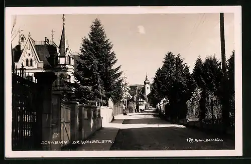 AK Dornbirn, Blick in die Dr. Waibelstrasse