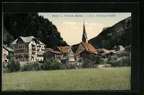 AK Au i. Bregenzerwalde, Hotel und Pension Krone