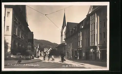 AK Dornbirn, Passanten in der A. Rhombergstrasse