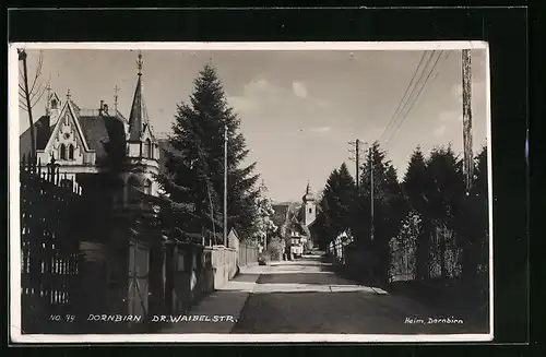 AK Dornbirn, Blick in die Dr. Waibelstrasse