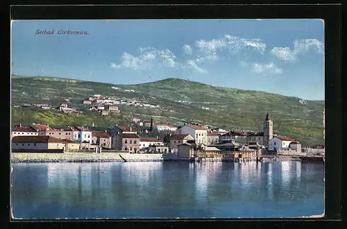 AK Cirkvenica, Totalansicht vom Wasser gesehen