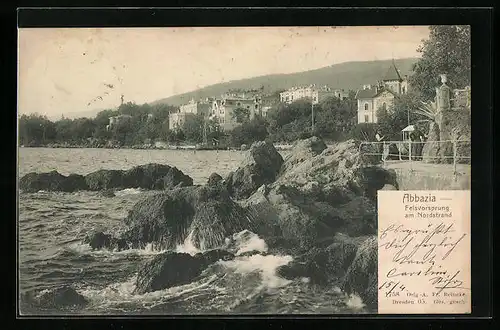 AK Abbazia, Felsvorsprung am Nordstrand