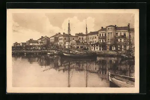 AK Crikvenica, Ortspartie am Hafen