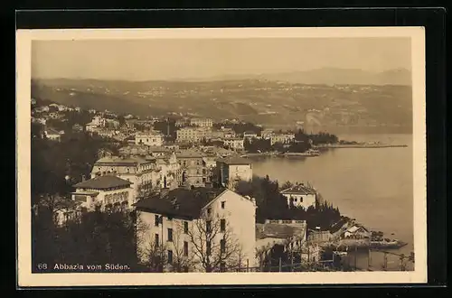 AK Abbazia vom Süden, Panorama